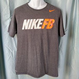 Nike FB Dri-Fit Men's XL Gray Short Sleeve Athletic Cut T-Shirt